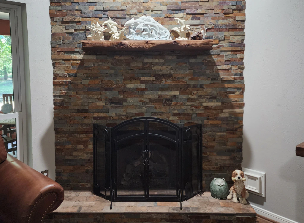 chimney in a residential house