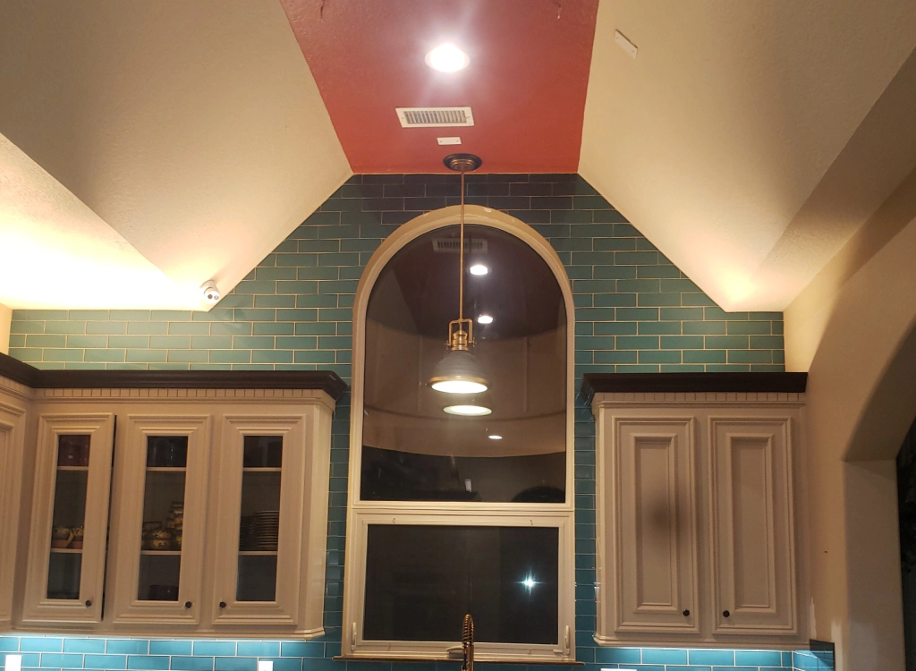 newly painted ceiling